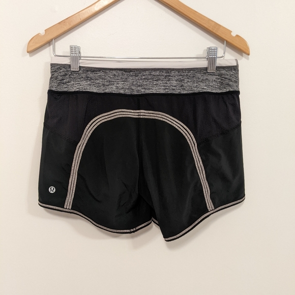 Lululemon Run The Fastest Short Black/Heathered Black/Pink Mist 4 - Picture 9 of 16